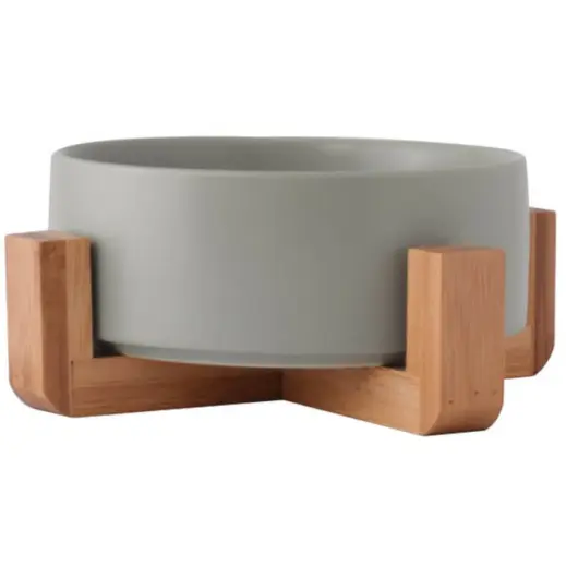 1-Piece Pet Bowl & Stand Grey Stand